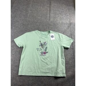 Life is Good Women's Talk Dirty to Me Martini Crusher Tee green Women's M NWT